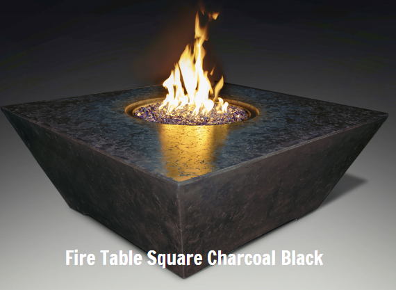 Grand Canyon Gas Logs 18” Tall Olympus Square Fire Table, 48" x 48"
Black