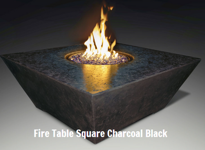 Grand Canyon Gas Logs 18” Tall Olympus Square Fire Table, 48" x 48"
Black
