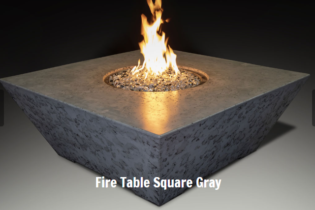 Grand Canyon Gas Logs 18” Tall Olympus Square Fire Table, 48" x 48"
Gray