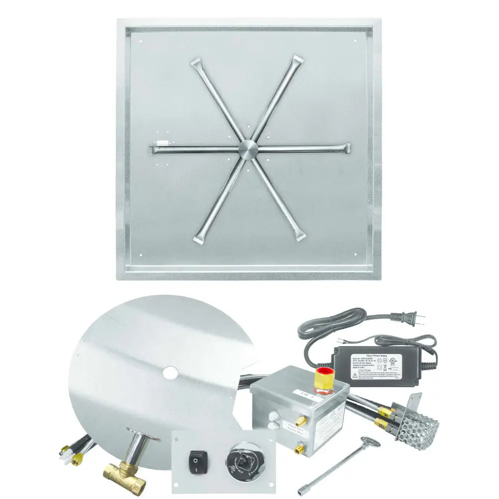 Firegear 26" Square DIP Liquid Propane AWS Fire Pit - FPB-26SBSAWS-P