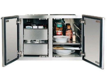 Summerset 36" 2-Drawer Dry Storage Pantry & Enclosed Cabinet Combo - DP-36DC