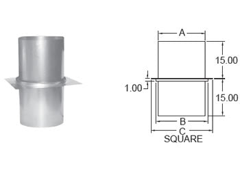 Stone Age Manufacturing 14'' FIRESTOP ASSEMBLY-14AIRTGFSA