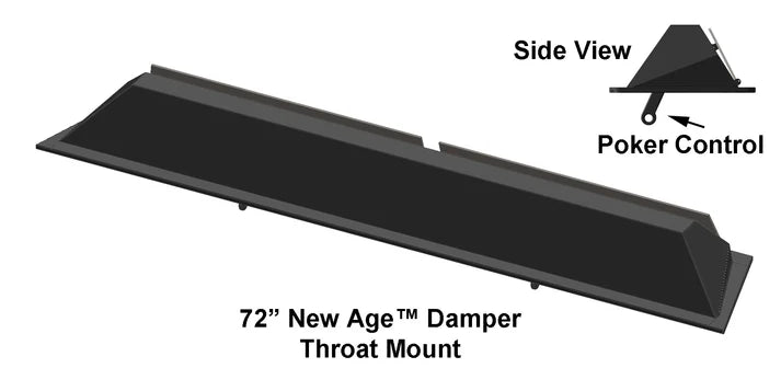 Stone Age Manufacturing THROAT MOUNT DAMPER, 72'' VEST-NE-V372