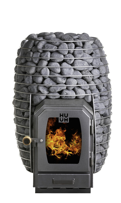 HUUM HIVE Wood Series 17.0kW Wood-Fired Sauna Stove w/ Firebox Extension