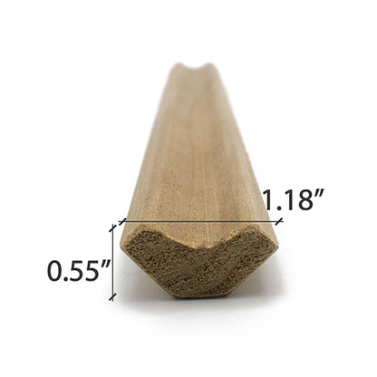 PROSAUNAS Thermo-Aspen Sauna Inside Corner Trim 1" x 2" Cove Moulding SI Profile