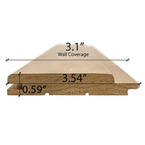 Prosaunas Thermo-Aspen 1x4 T&G STP Medium-Gap, Wall Material