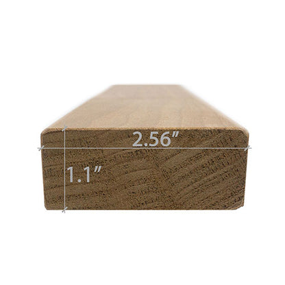 PROSAUNAS Thermo-Aspen Sauna Bench Material 2" x 3" Thermally Modified Smooth 4-Side Eased Edges SHP
