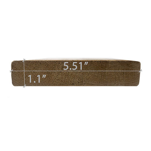PROSAUNAS Thermo-Aspen Sauna Bench Material 2" x 6" Thermally Modified Smooth 4-Side Eased Edges SHP