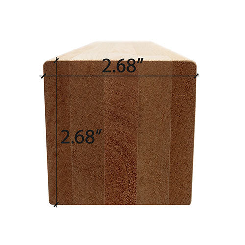 PROSAUNAS Thermo-Aspen Sauna Bench & Support Material 3" x 3" Thermally Modified Smooth 4-Side Eased Edges SHP