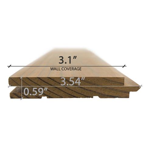 Prosaunas Thermo-Radiata Pine 1X4 T&G STS4, Nickel-Gap, Wall Material