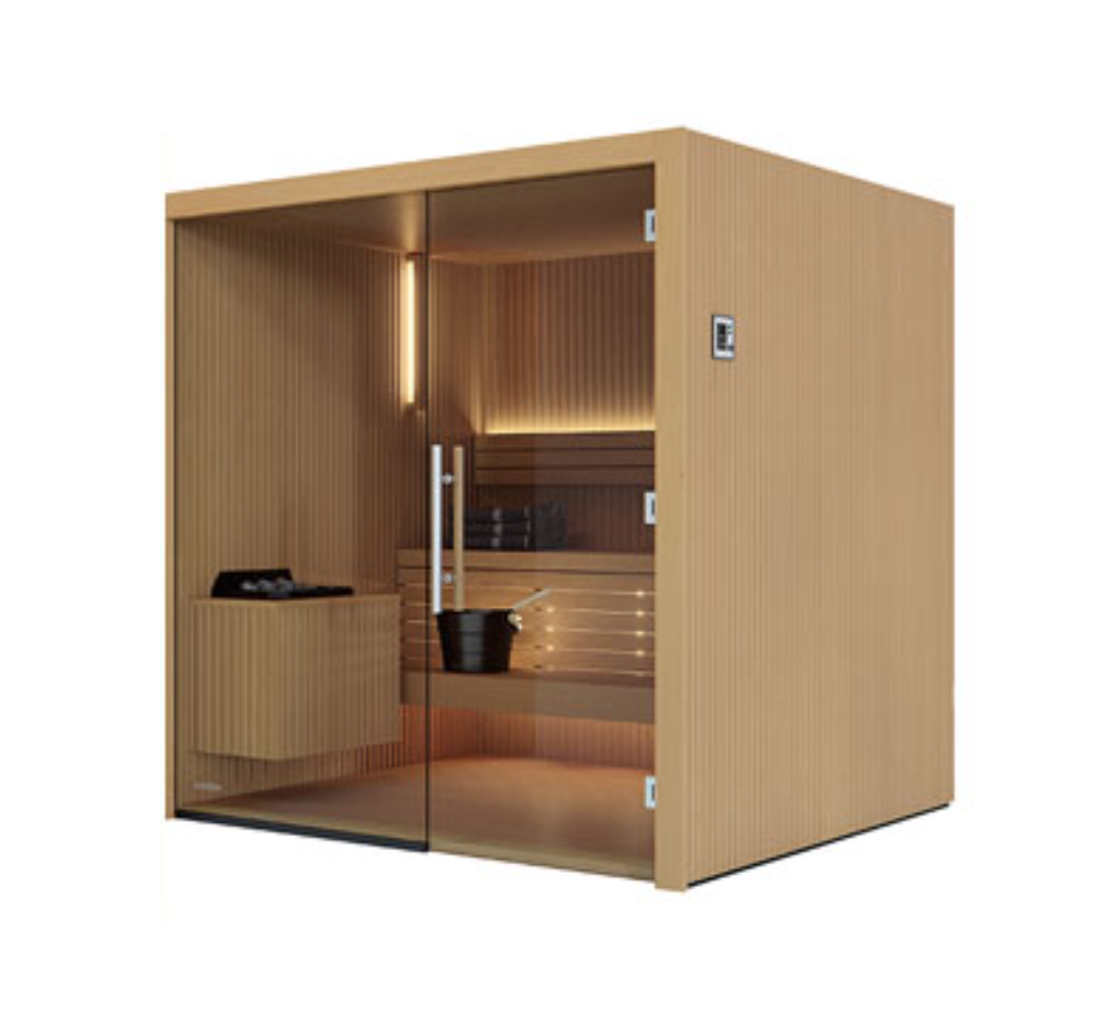 Auroom Libera Glass Indoor Sauna Kit – Elegant & Customizable (Up to 6 Persons)