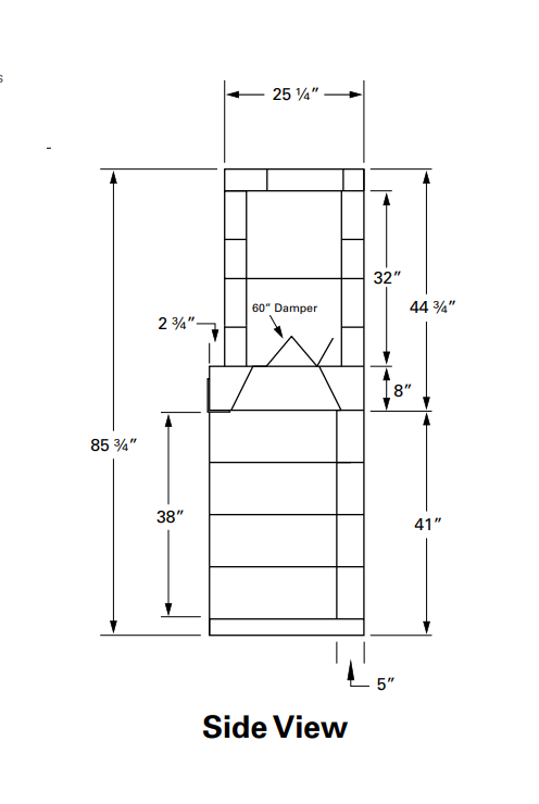 Isokern Magnum 60" Wood Burning Fireplace - 82060