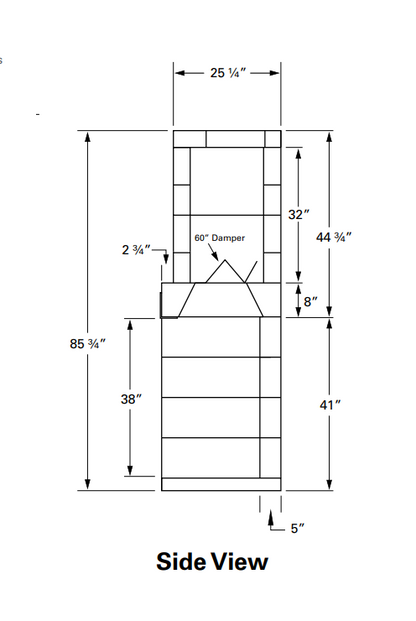 Isokern Magnum 60" Wood Burning Fireplace - 82060