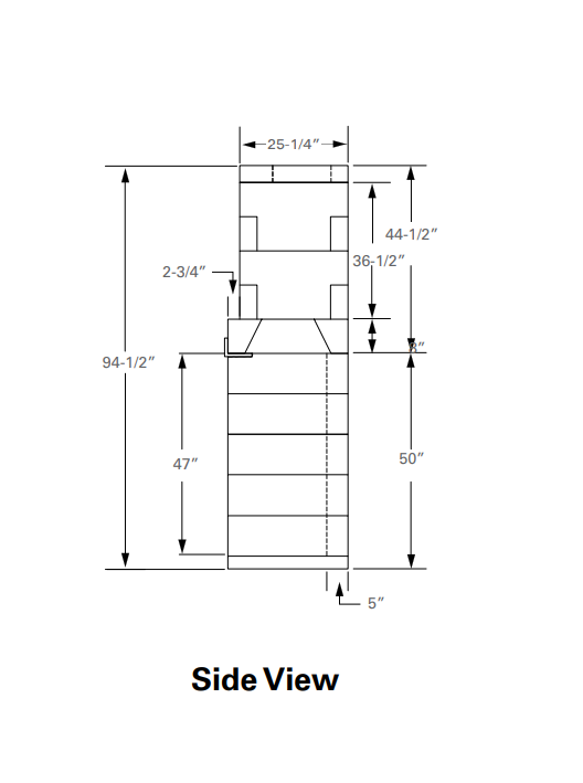 Isokern Magnum+ 120" Wood Burning Fireplace - 82120