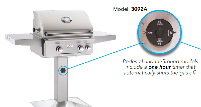 American Outdoor Grill 24" Patio Post L-Series Natural Gas Grill - 24NPL