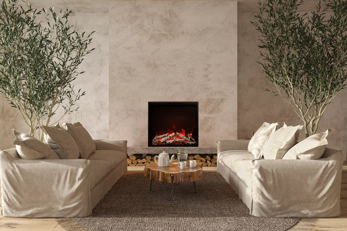 Amantii Traditional Bespoke - 33" Indoor / Outdoor Electric Insert featuring Thermostatic Remote, WiFi capable and a Selection of Media Options -TRD-33-BESPOKE
