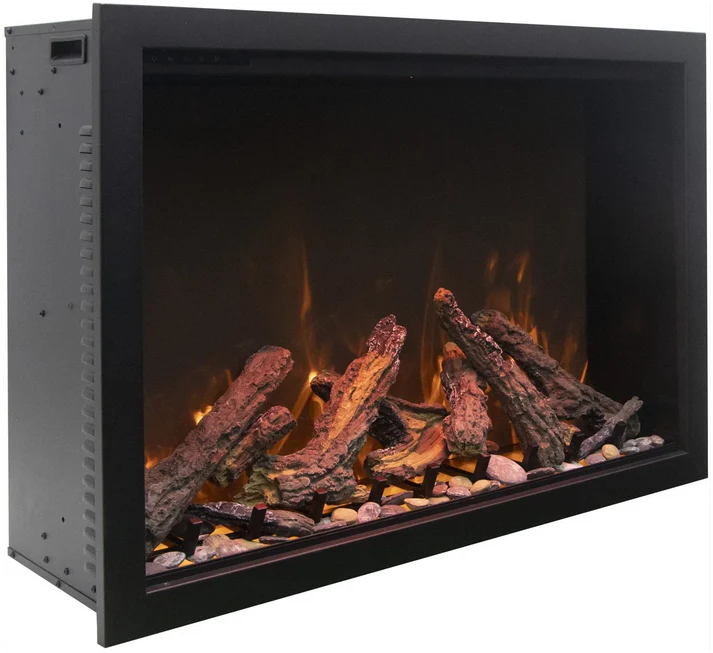 Amantii Traditional Bespoke - 38" Indoor / Outdoor Electric Insert featuring Thermostatic Remote, WiFi capable and a Selection of Media Options -TRD-38-BESPOKE