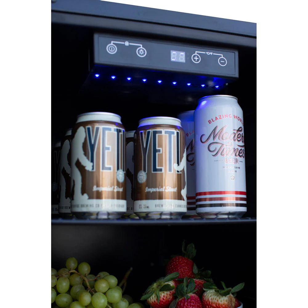 TrueFlame 15" 3.2 Cu. Outdoor Rated Wine Cooler - AMD-RFR-15W