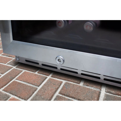 TrueFlame 15" 3.2 Cu. Outdoor Rated Wine Cooler - AMD-RFR-15W
