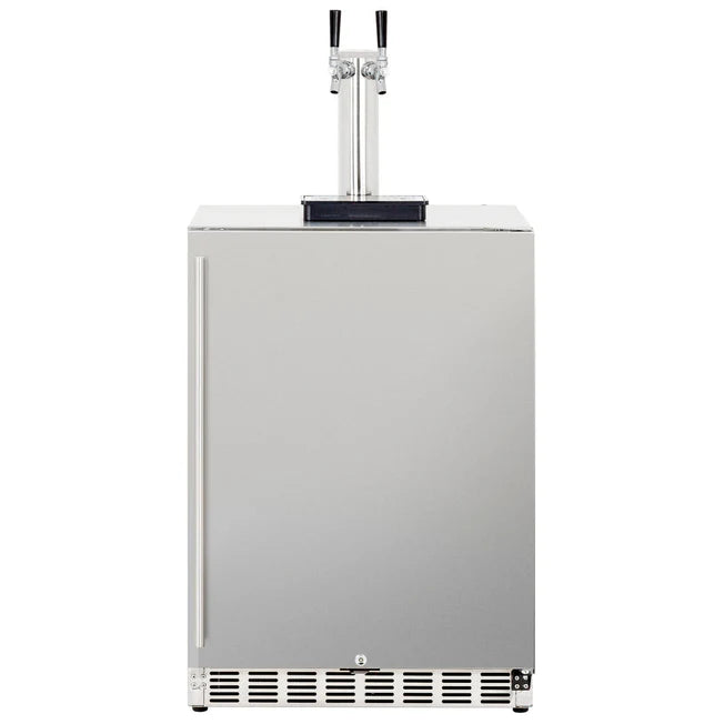 TrueFlame 24" 6.6 C.u. Deluxe Outdoor Rated Kegerator (Available in 3 Tap Types) - AMD-RFR-24DK