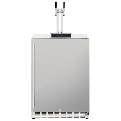 TrueFlame 24" 6.6 C.u. Deluxe Outdoor Rated Kegerator (Available in 3 Tap Types) - AMD-RFR-24DK