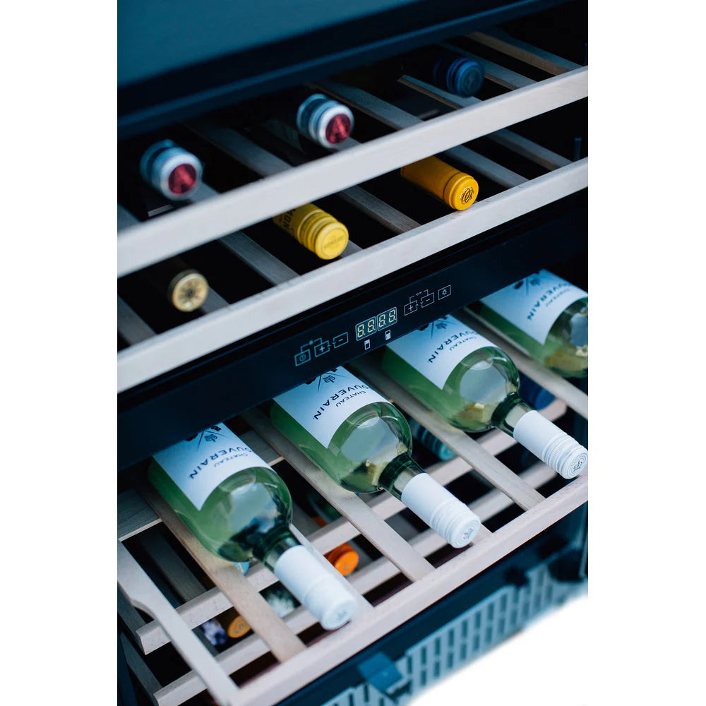 TrueFlame AMD 24" 5.3 Cu. Outdoor Rated Dual Zone Wine Cooler - AMD-RFR-24WD