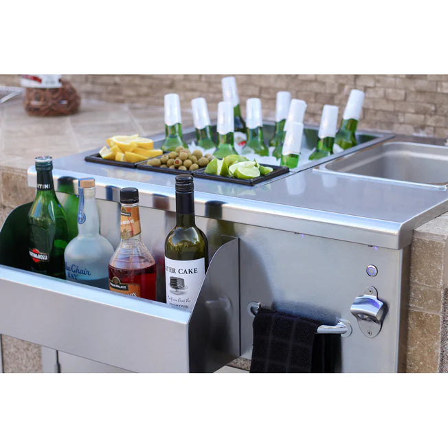 TrueFlame 30" Beverage & Prep Station with LED Lights - TF-BC-30L