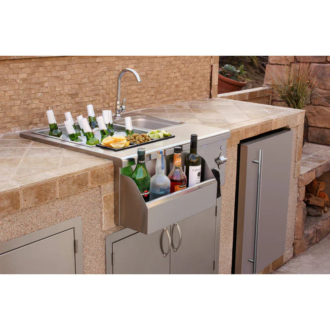 TrueFlame 30" Beverage & Prep Station with LED Lights - TF-BC-30L