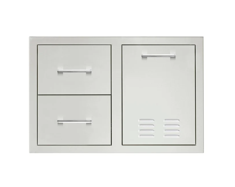 TrueFlame 33" 2-Drawer & Vented LP Tank Pullout Drawer Combo - TF-DC2-33LP-A