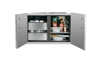 TrueFlame 36" 2-Drawer Dry Storage Pantry & Enclosed Cabinet Combo - TF-DP-36DC-A