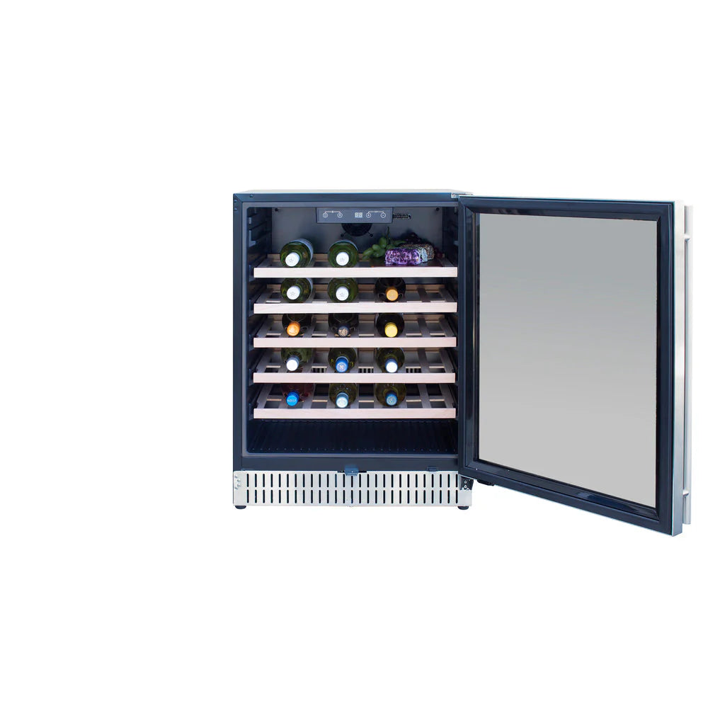 TrueFlame Grills 24" Outdoor Rated Dual Zone Wine Cooler-AMD-RFR-24W