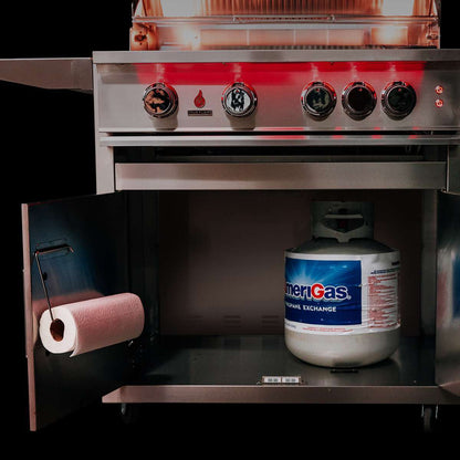 TrueFlame Grills Deluxe Cart, Fold-Down Side Shelves, KD (Fits TF25, TFE25)-CART-TF-25DC
