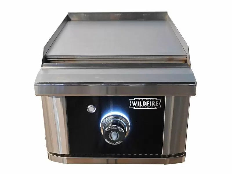 Wildfire Ranch PRO 15" Black Stainless Steel Side Griddle - Propane - WFSDGRD-BSS-LP