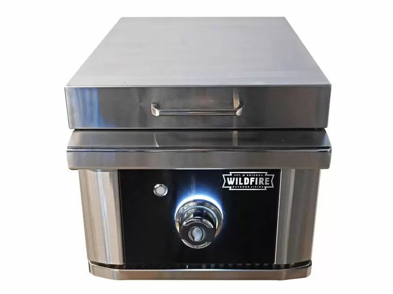 Wildfire Ranch PRO 15" Black Stainless Steel Side Griddle - Propane - WFSDGRD-BSS-LP