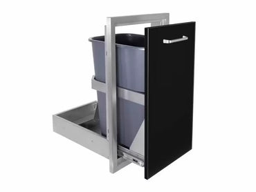 Wildfire 14 X 26  Black Stainless Steel Pull Out Trash Drawer - WFTRDW1426-BSS