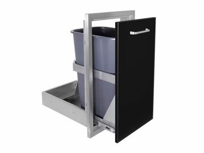 Wildfire 14 X 26  Black Stainless Steel Pull Out Trash Drawer - WFTRDW1426-BSS