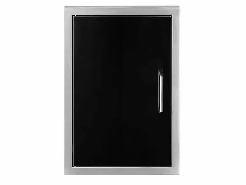 Wildfire 20 X 27 Vertical Single Black Stainless Steel Door - WFVSD2027-BSS