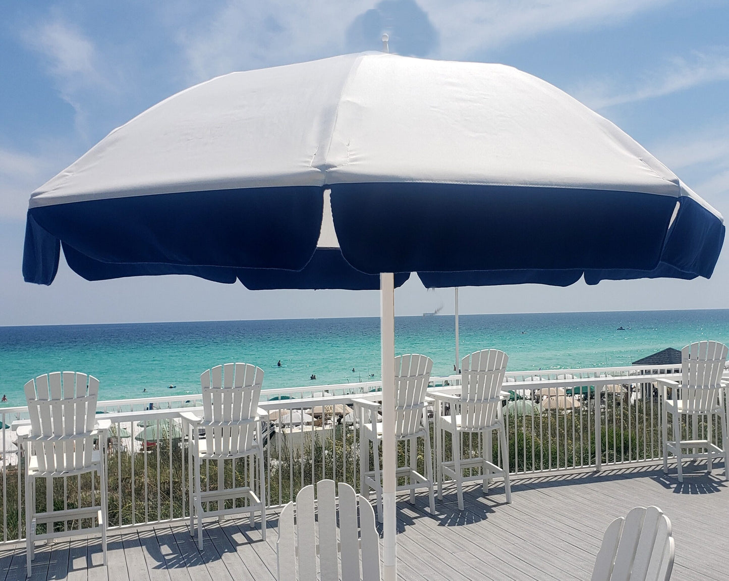 Fiberlite Bal Harbor 9.0' Traditional Dome-Style Patio Umbrella - FL8.5SV
