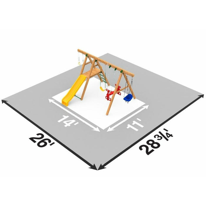 Playstar MESA SILVER SWING SET - FACTORY BUILT PART#: PS 73602