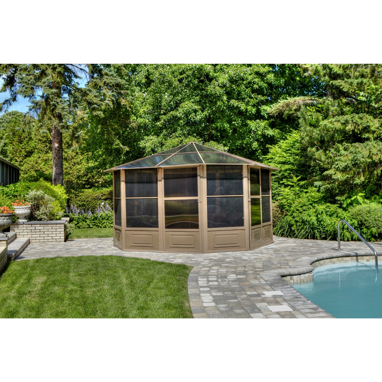 Gazebo Penguin Florence Solarium 12 Ft. x 12 Ft. in Sand - 41212-12