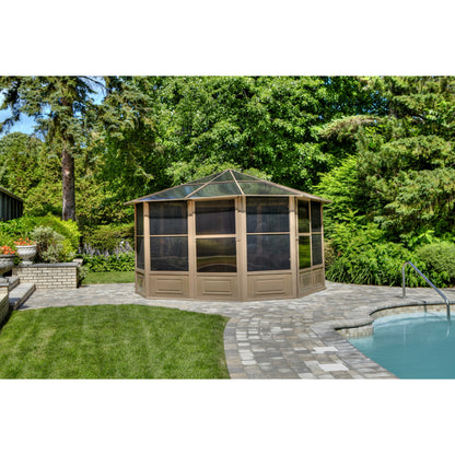 Gazebo Penguin Florence Solarium 12 Ft. x 12 Ft. in Sand - 41212-12