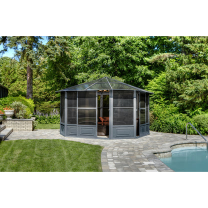 Gazebo Penguin Florence Solarium 12 Ft. x 12 Ft. in Slate - 41212-32