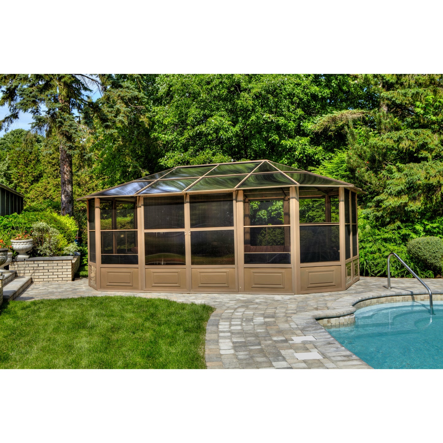 Gazebo Penguin Florence Solarium 12 Ft. x 18 Ft. in Sand - 41218-12