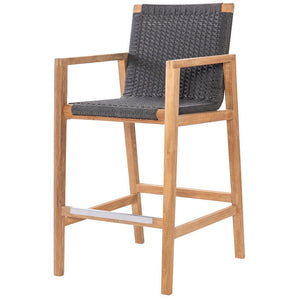 Royal Teak Collection Admiral Chair Counter Height - Charcoal - ADCCH-G 