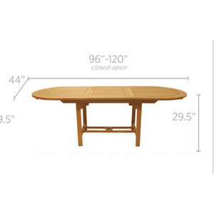 Royal Teak Collection 96/120 Family Expansion Table-Oval - FEO10