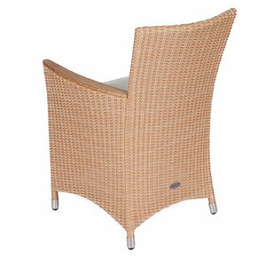 Royal Teak Collection Helena Chair Honey / White Cushion - HEFWHO