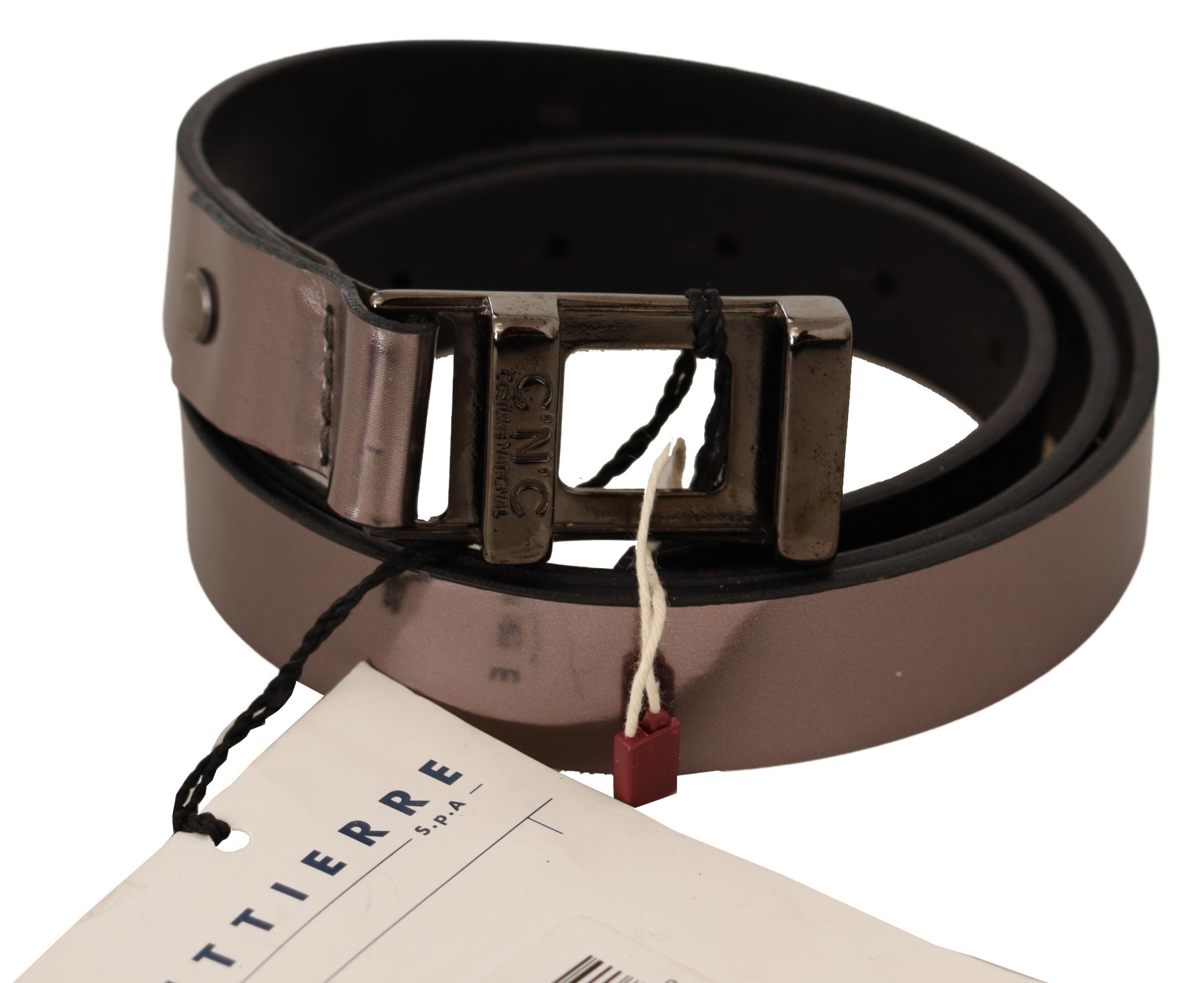 Costume National Pink Metallic Leather Buckle Belt – Homage Row