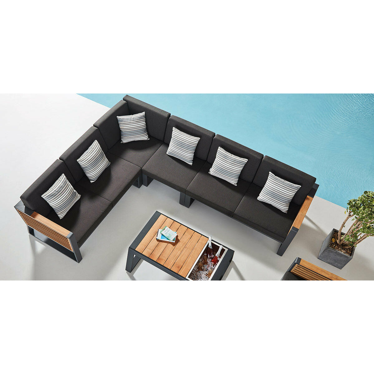 Higold Manhattan Right Sectional – Nero - 204029