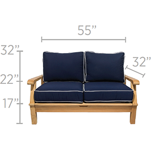 Image of Royal Teak Collection Love Seat / 2-Seater - MIA2