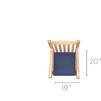 Image of Royal Teak Collection One Seater Cushion-Navy - CU1N